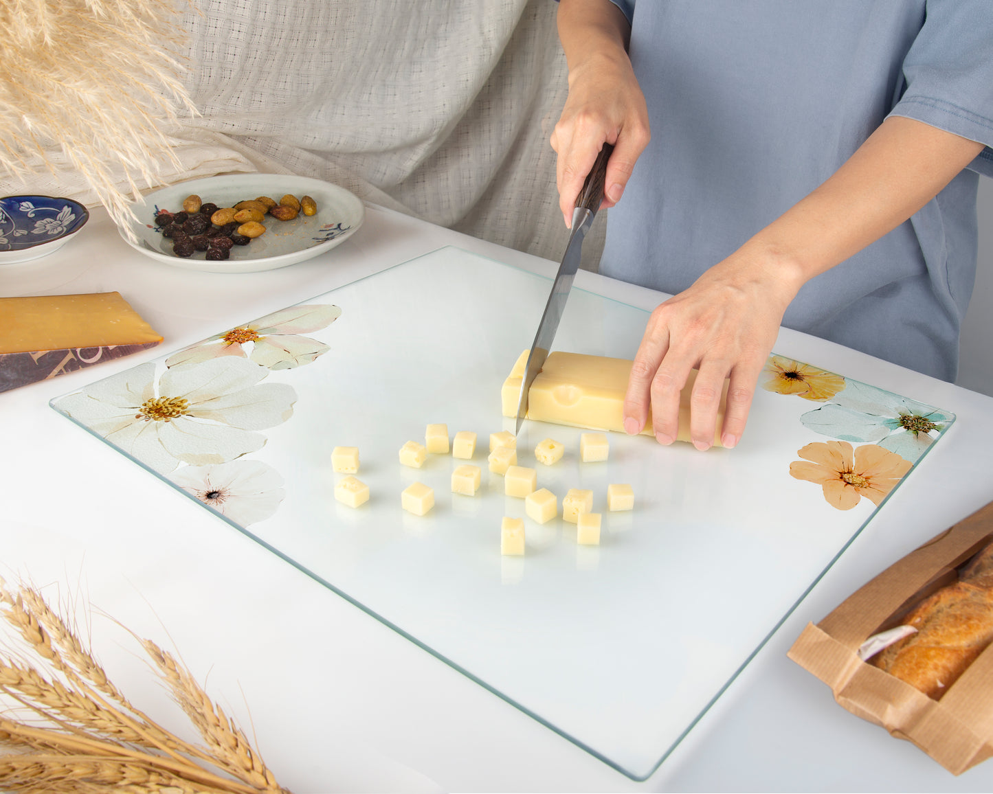 Original Kitchenville™ Glass Chopping / Cutting Board 50x40cm