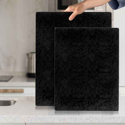 Original Kitchenville™ Glass Chopping / Cutting Board Bundle (50x40cm + 40x30cm)